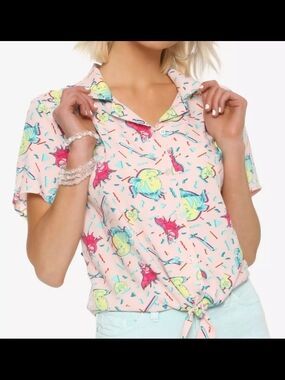 DISNEY LITTLE MERMAID Flounder & Sebastian Tie TOP